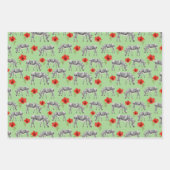 Zebras unter Hibiskus-Blume Geschenkpapier Set (Vorderseite 2)