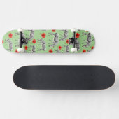 Zebras unter Hibiskus-Blumen Skateboard (Horizontal)