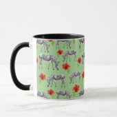 Zebras unter Hibiskus-Blumen Tasse (Links)