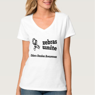 Zebras vereinigen Ehlers Danlos Bewusstseins-Shirt T-Shirt