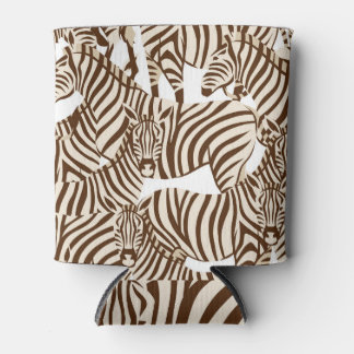Zebras, wilde Savanne, nahtlose Muster Dosenkühler