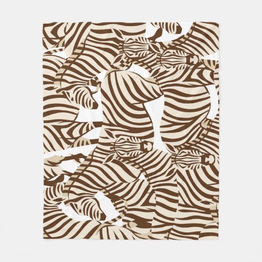 Zebras, wilde Savanne, nahtlose Muster Fleecedecke (Vorderseite)