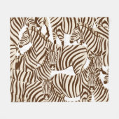 Zebras, wilde Savanne, nahtlose Muster Fleecedecke (Vorderseite (Horizontal))