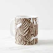Zebras, wilde Savanne, nahtlose Muster Kaffeetasse (Vorderseite Links)