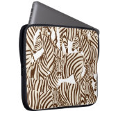 Zebras, wilde Savanne, nahtlose Muster Laptopschutzhülle (Vorne Rechts)