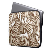Zebras, wilde Savanne, nahtlose Muster Laptopschutzhülle (Vorderseite Links)