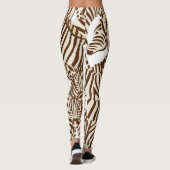 Zebras, wilde Savanne, nahtlose Muster Leggings (Rückseite)