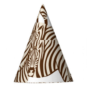Zebras, wilde Savanne, nahtlose Muster Partyhütchen