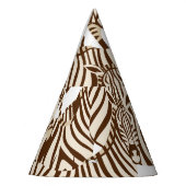 Zebras, wilde Savanne, nahtlose Muster Partyhütchen (Links)
