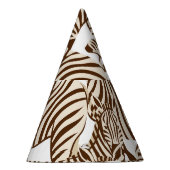 Zebras, wilde Savanne, nahtlose Muster Partyhütchen (Rechts)