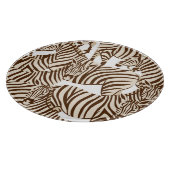 Zebras, wilde Savanne, nahtlose Muster Schneidebrett (Ecke)