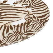 Zebras, wilde Savanne, nahtlose Muster Schneidebrett (Ecke)