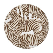 Zebras, wilde Savanne, nahtlose Muster Schneidebrett (Vorderseite)