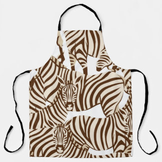 Zebras, wilde Savanne, nahtlose Muster Schürze