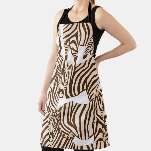 Zebras, wilde Savanne, nahtlose Muster Schürze (InSitu)
