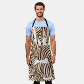 Zebras, wilde Savanne, nahtlose Muster Schürze (Getragen)