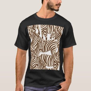 Zebras, wilde Savanne, nahtlose Muster T-Shirt