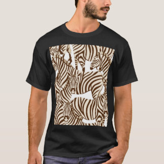 Zebras, wilde Savanne, nahtlose Muster T-Shirt