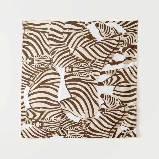 Zebras, wilde Savanne, nahtlose Muster Wandteppich (Vorderseite (Horizontal))