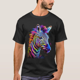 Zebras Wildlife Animal Motif Zebra Splash T-Shirt