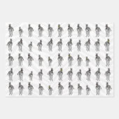 Zebras Wrapping Paper Sheets Geschenkpapier Set (Vorderseite)