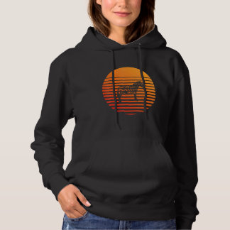 Zebraschattensilhouette vor einer Sonne Hoodie