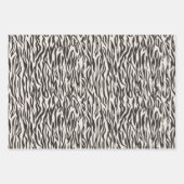 Zebraschwarz und creme geschenkpapier set (Vorderseite 3)