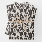 Zebraschwarz und creme geschenkpapier set (Beispiel)