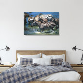 Zebrasherde Leinwanddruck (Insitu (Schlafzimmer))