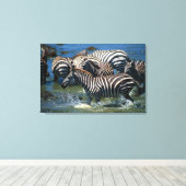 Zebrasherde Leinwanddruck (Insitu (Holzboden))