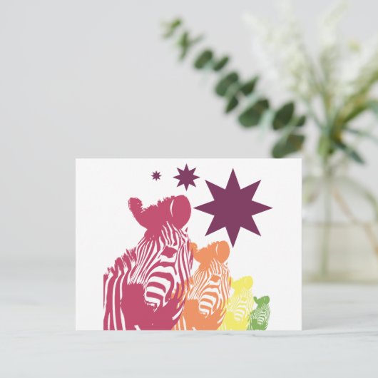 Zebrastar Postkarte (Stehend Vorderseite)