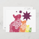 Zebrastar Postkarte (Vorne/Hinten)