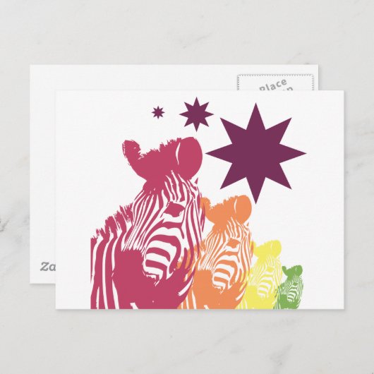 Zebrastar Postkarte (Vorne/Hinten)