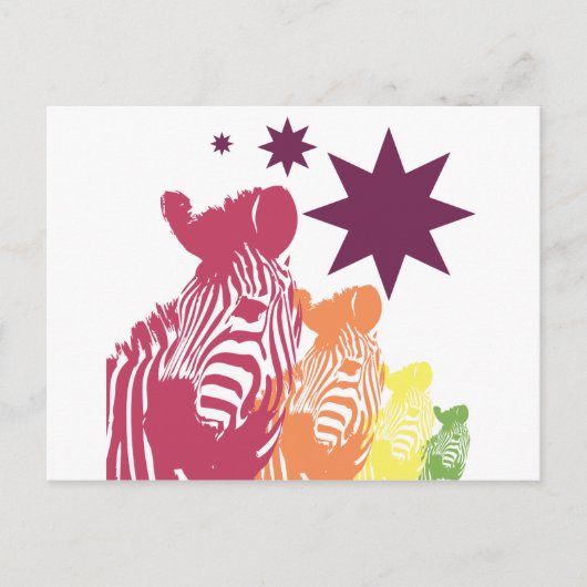 Zebrastar Postkarte (Vorderseite)