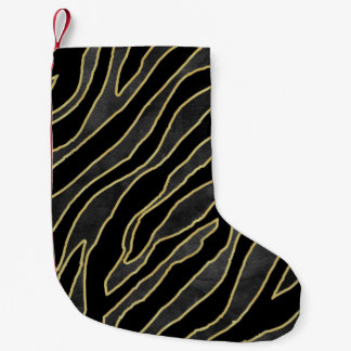 Zebrastreifen: Abstraktes Monochrom Nahtlos. Kleiner Weihnachtsstrumpf