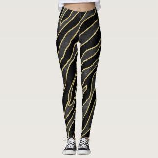 Zebrastreifen: Abstraktes Monochrom Nahtlos. Leggings