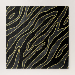 Zebrastreifen: Abstraktes Monochrom Nahtlos. Puzzle