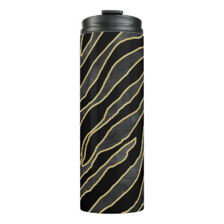 Zebrastreifen: Abstraktes Monochrom Nahtlos. Thermosbecher