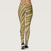 Zebrastreifen auf goldener Marmortextur Leggings (Rückseite)
