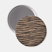 Zebrastreifen aus braunem Glitzer Magnet (Vorderseite/Rückseite)