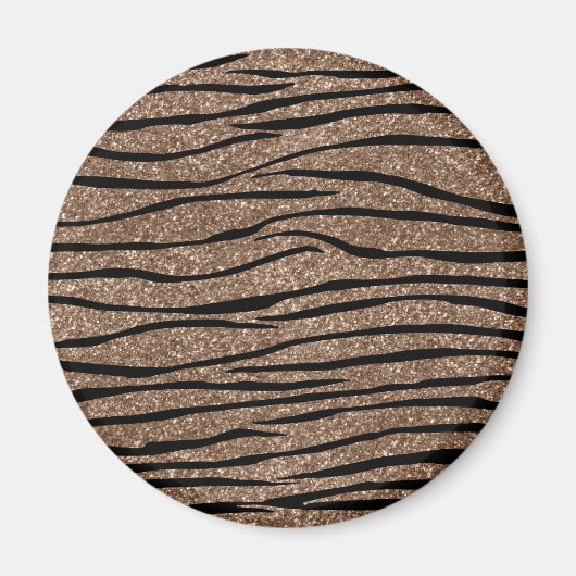 Zebrastreifen aus braunem Glitzer Magnet (Vorne)