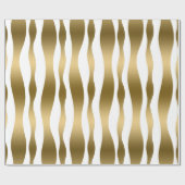 Zebrastreifen aus Gold und Weiß Geschenkpapier (Flach)