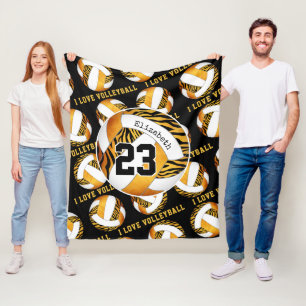 Zebrastreifen aus personalisiertem Volleyball Fleecedecke
