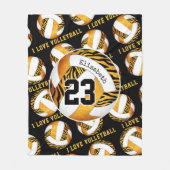 Zebrastreifen aus personalisiertem Volleyball Fleecedecke (Vorderseite)