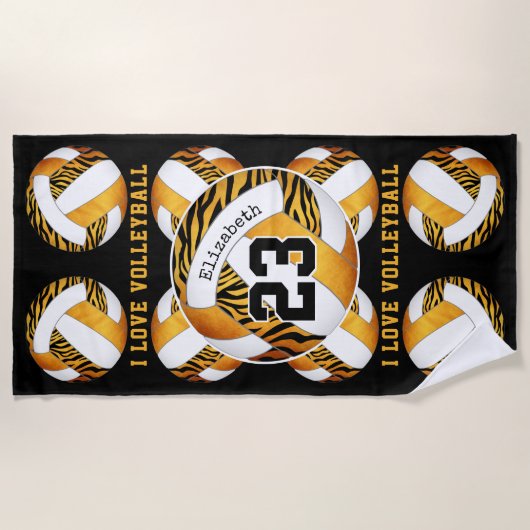 Zebrastreifen aus personalisiertem Volleyball Strandtuch (Vorderseite)