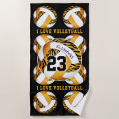 Zebrastreifen aus personalisiertem Volleyball Strandtuch (Vorderseite)