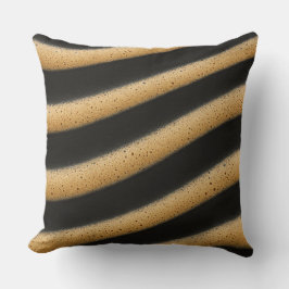 Zebrastreifen-Espresso-Schaumtextur Kissen
