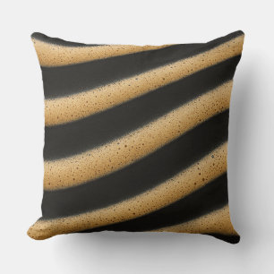 Zebrastreifen-Espresso-Schaumtextur  Kissen