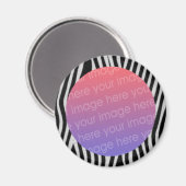 Zebrastreifen-Foto Magnet (Vorderseite/Rückseite)
