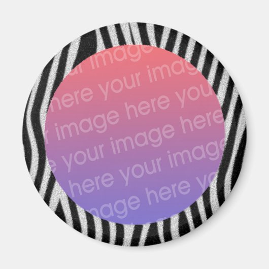 Zebrastreifen-Foto Magnet (Vorne)